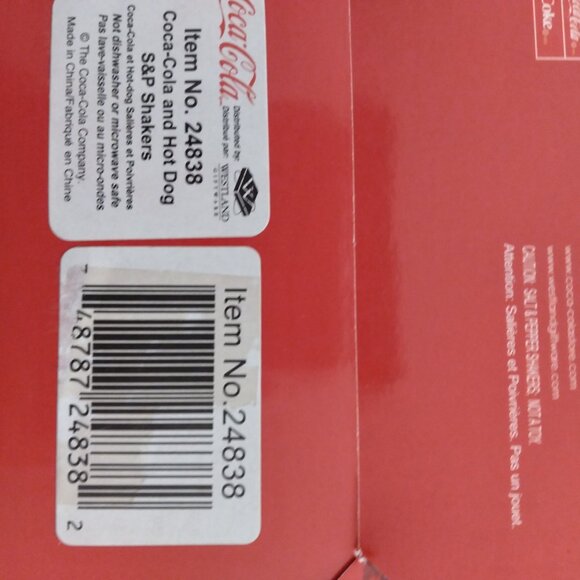 Coca Cola Salt and Pepper Shakers - NIB - Picture 7 of 7